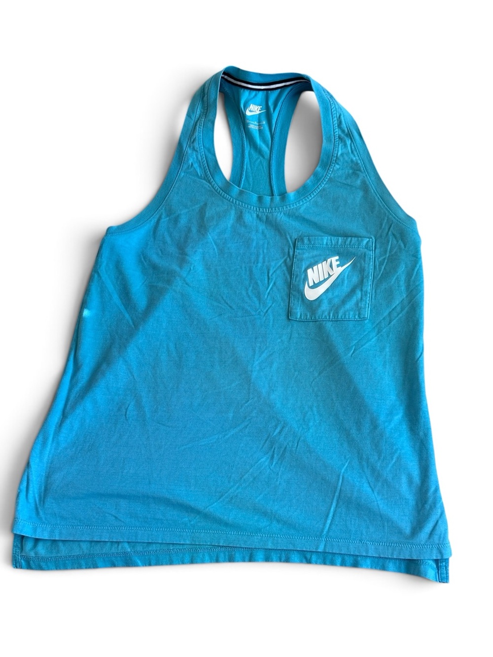 Nike Women’s Blue Racerback Tank Top with Pocket size Medium